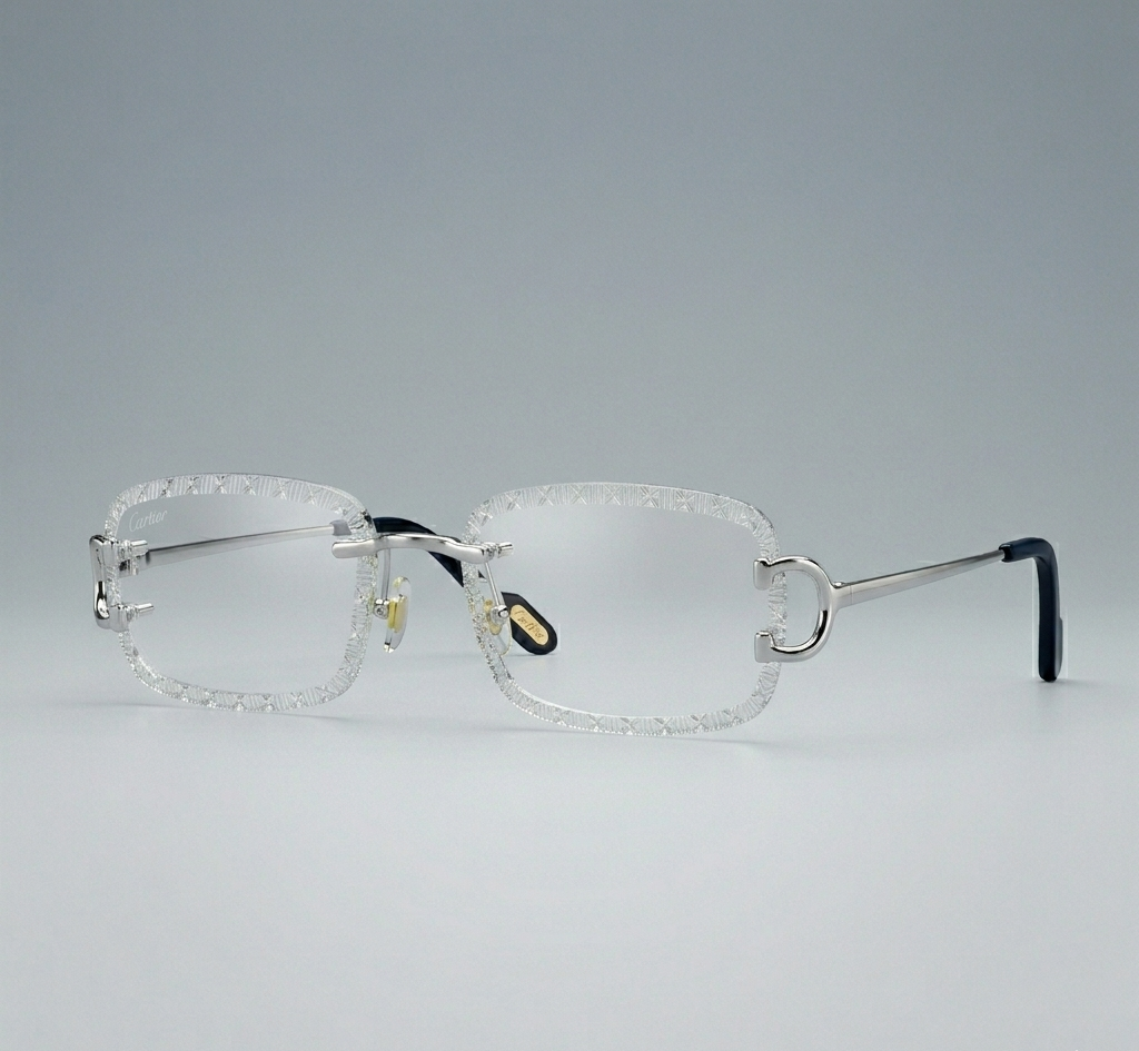 Cartier Diamond Cut Silvery/White