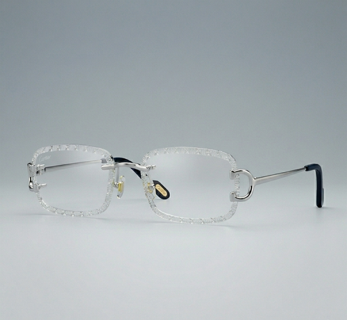 Cartier Diamond Cut Silvery/White